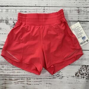 NWT Lululemon Hotty Hot High-Rise Lined Short 4" Size 2 Glaze Pink